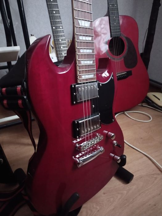 Guitar Harley Benton DC-Custom SG Cherry