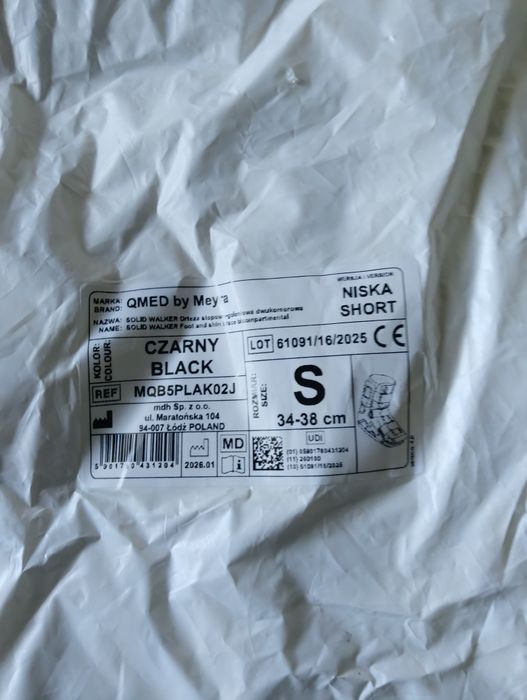 Orteza czarna but Walker r. S czarny