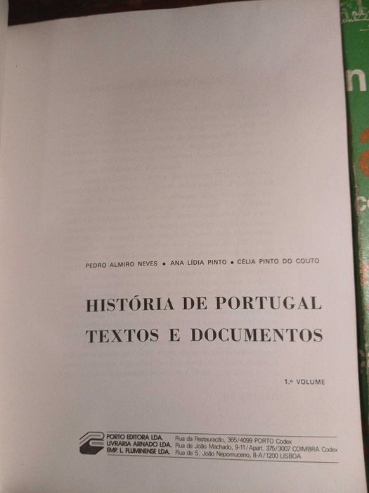 História de Portugal, Textos e Documentos (2 Volumes)