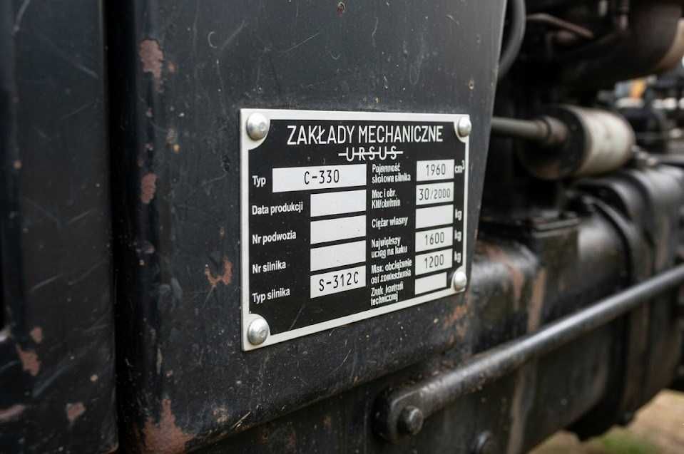 Tabliczka znamionowa Ursus C-330 C-360 C-4011 C-355