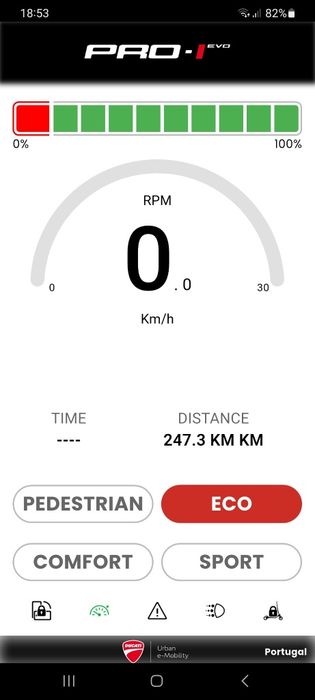 Trotinete Elétrica Ducati Pro-I Evo Max Advanced Safety (Como Nova / Ótimo Estado)