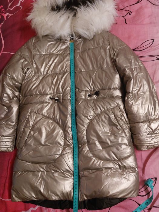Тепла зимова куртка - пальто на  дівчинку, 36 розмір (зріст 146)
