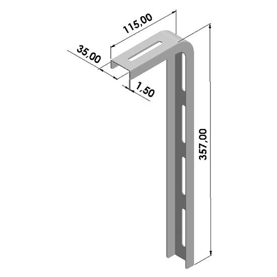Suporte em L fixação prateleira ou outros
