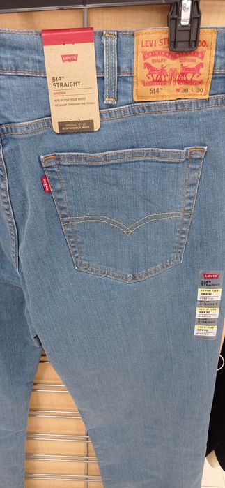 Oryginalne spodnie jeansowe Levi's Strauss 514 38/30 nowe za 1/3 ceny