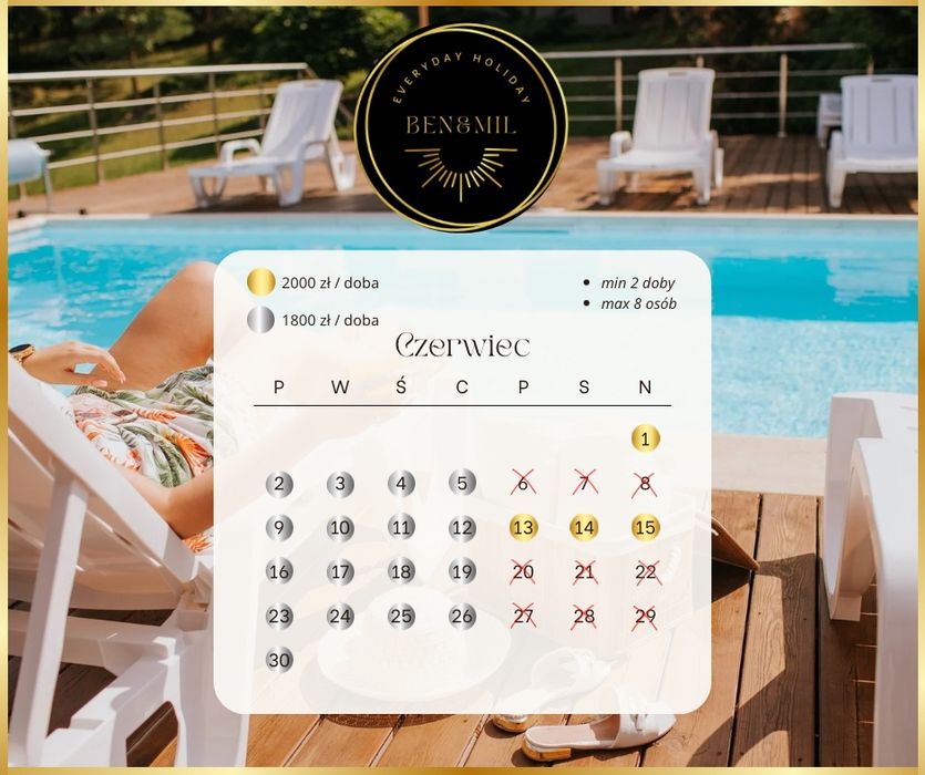 Dom z basenem do wynajęcia