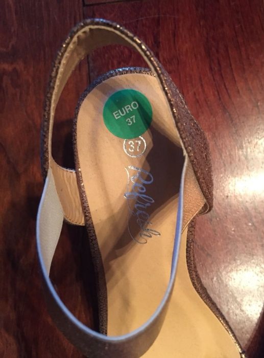 Sandałki złote na koturnach Tk&maxx r.37 Nowe