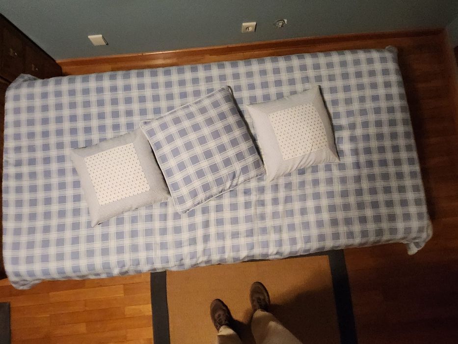 Cama Solteiro Madeira Carvalho