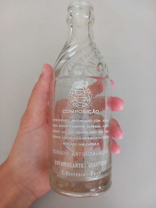 Garrafa antiga de refrigerante Quintódio - Faro (rara) - Colecionismo