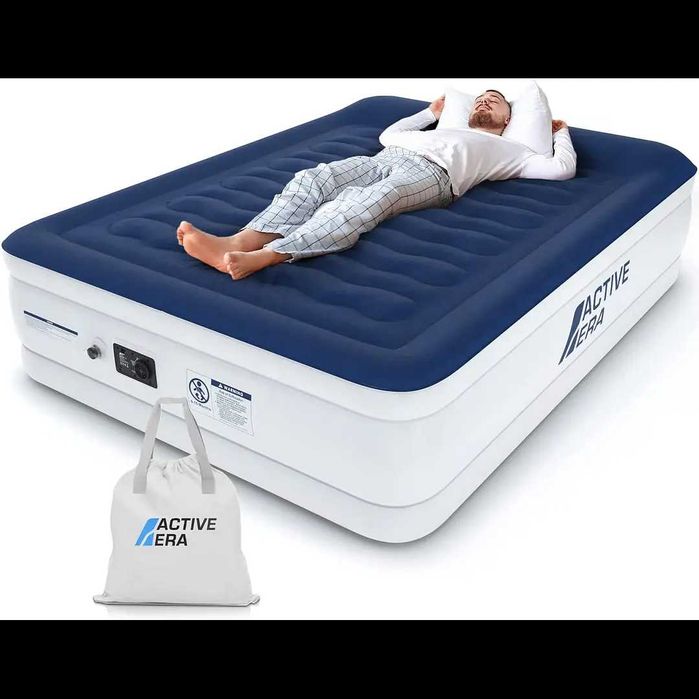 Colchão insuflável duplo 203x152x56cm com bomba elétrica incorporada