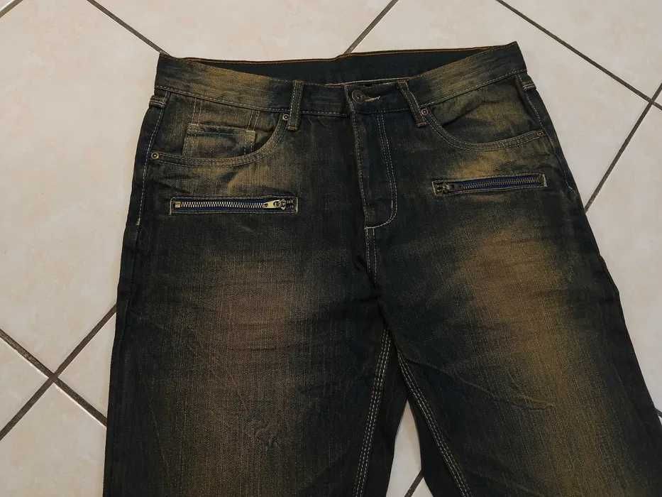 RAINBOW - NOWE! Spodnie Męskie Jeans - pas 86cm/ dł. 105cm