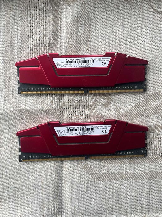 Оперативная память ddr4 2400 2x4 (8gb) G Skill Ripjaws
