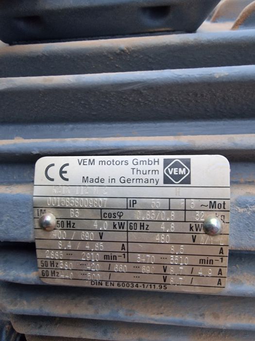 Dmuchawa Wentylator Spanex 4kw do trocin Odciąg nie Schuko