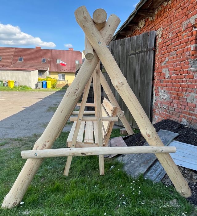 Huśtawki drewniane sosnowe