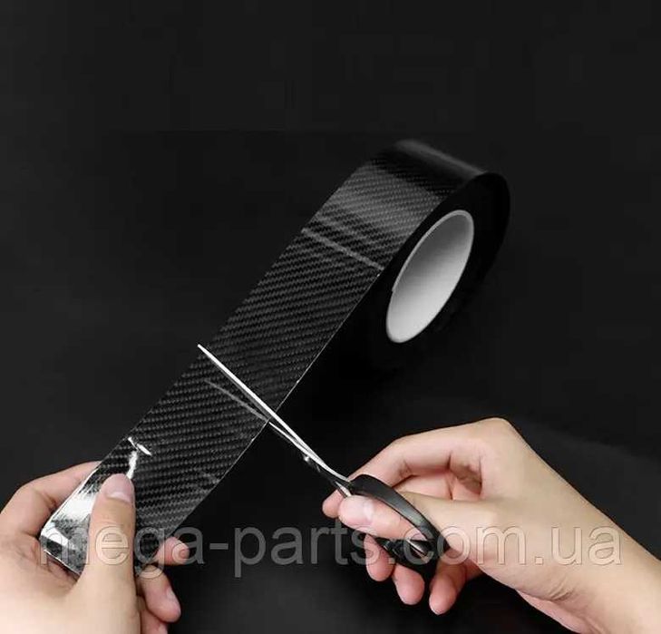 Карбонова стрічка 4D 5см×3м | Захисна плівка для авто | Молдинг карбон