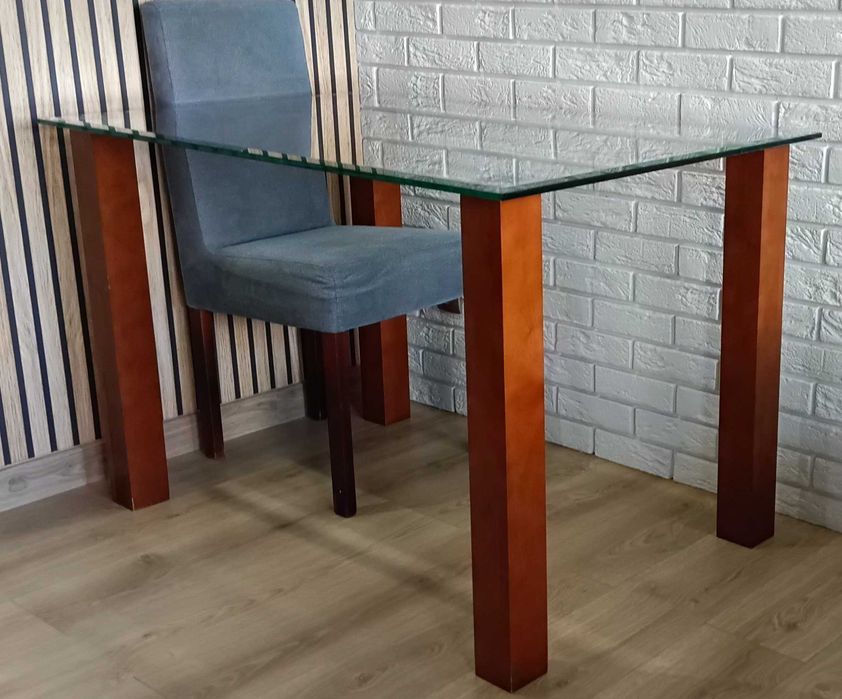 Stół szklany blat 120x80x77