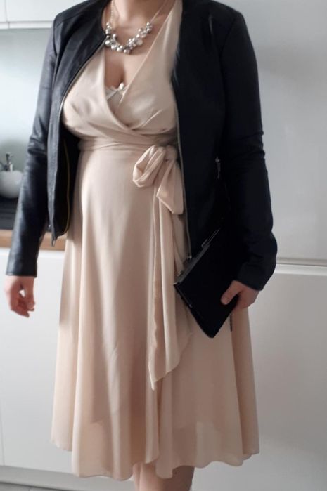 Sukienka beżowa, nude, roz. L