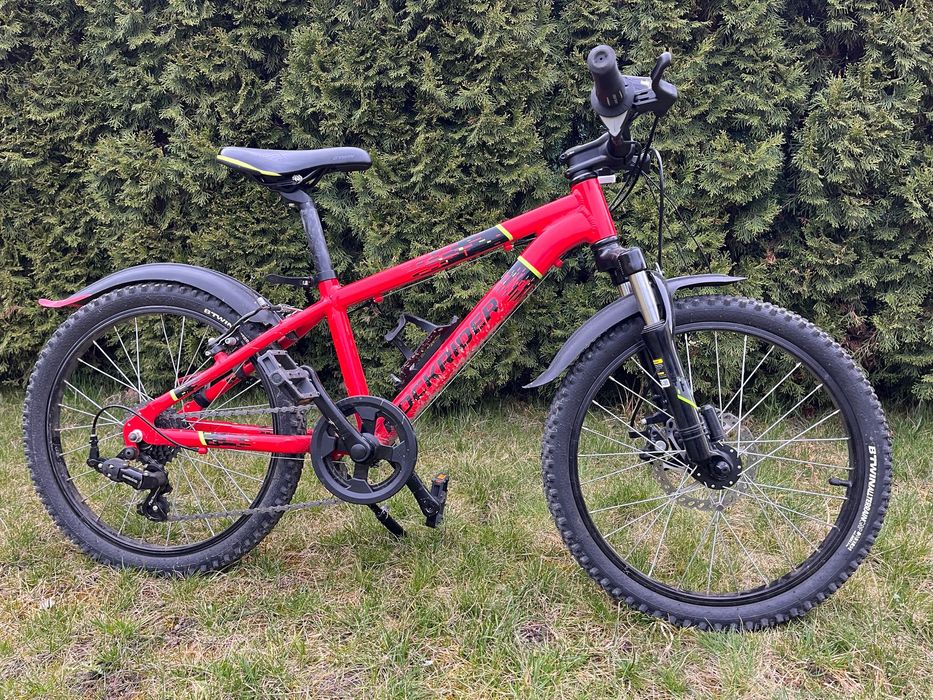 Rower dziecięcy górski Rockrider ST900, koło 20 cali, amorki, błotniki