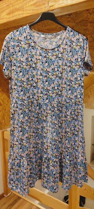 Sukienka w kwiatki babydoll L XL