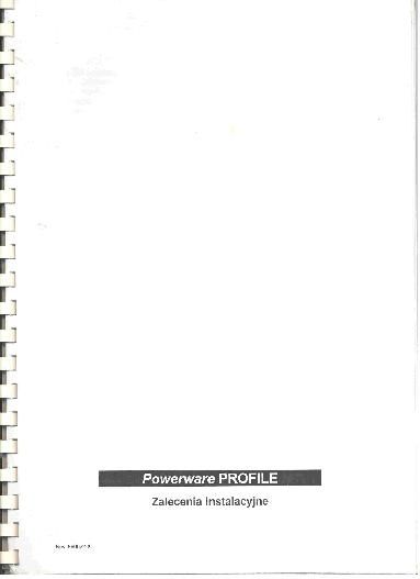 Instrukcja do UPS Powerware Profile
