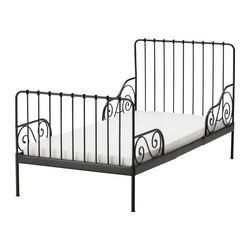 Cama de criança IKEA MINNEN extensível com estrado, preta, 80x200 (com ofertas)