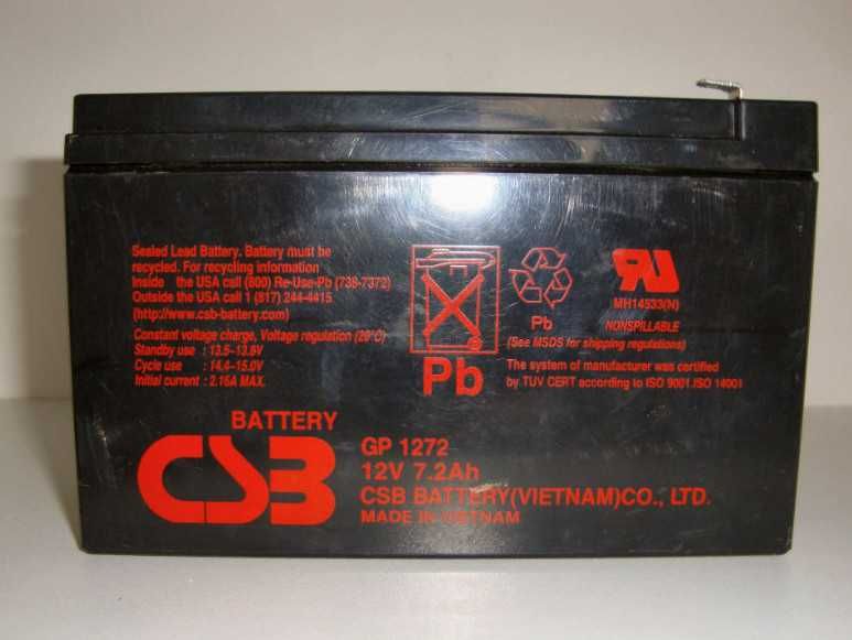 Аккумулятор гелевый 12В 7Ач. АКБ 12В 9Ач для ИБП, роутера,сигнализации