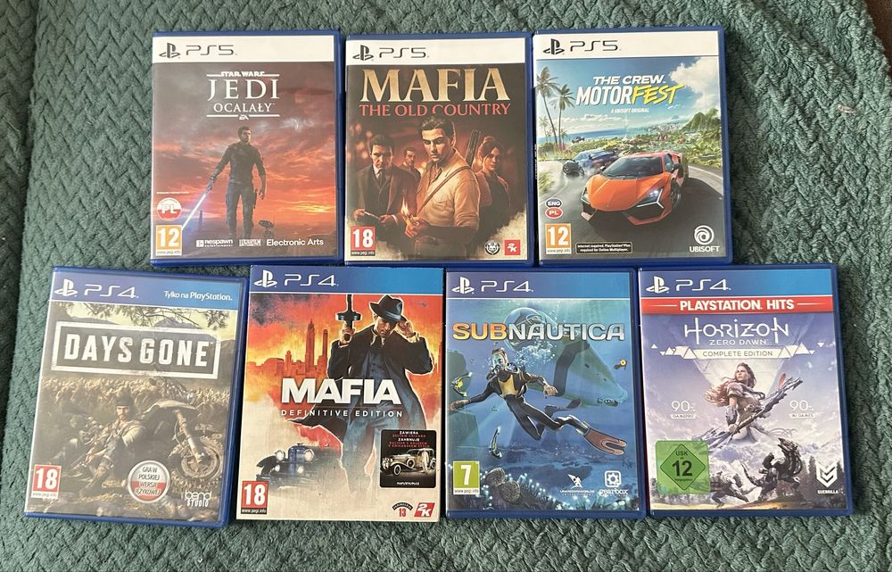 Sprzedam gry na PS4 i PS5 w zestawie albo osobno.