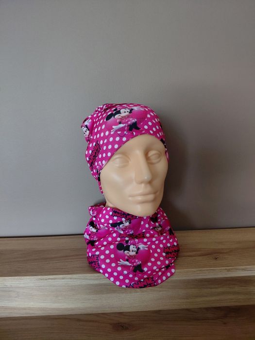 Komplet jesienny Myszka Minnie czapka komin