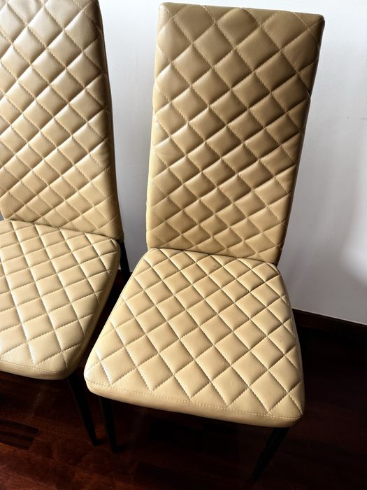 Conjunto de 4 cadeiras camel