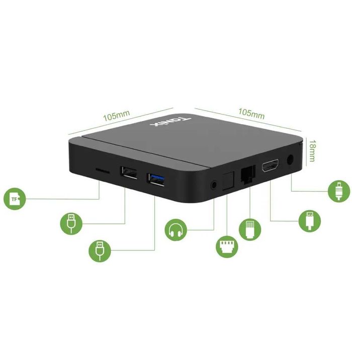 Smart TV Box (Смарт ТВ приставка) Tanix 4/32GB / Андроид приставка для телевизора / Android 11