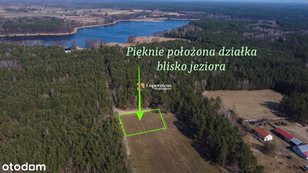 Działka w bliskim sąsiedztwie jeziora i lasu