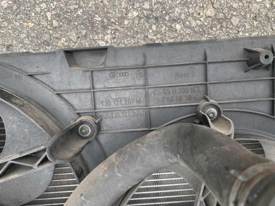 Radiador completo audi a3 8l com ventiladores golf iv pd 130 asz