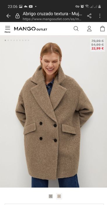 Пальто mango шерсть xl