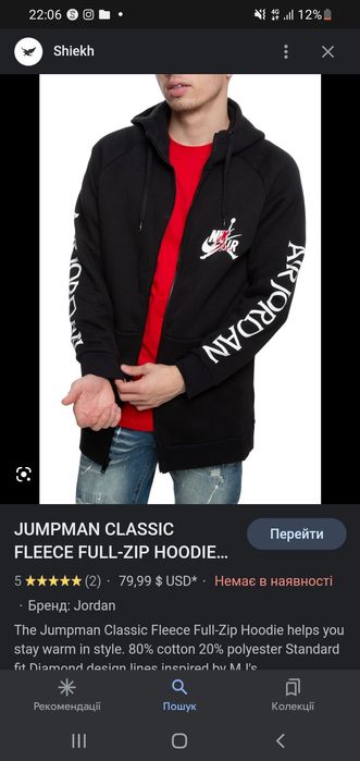 Зіп худі Nike Air Jordan jumpman ціна на 3 дні