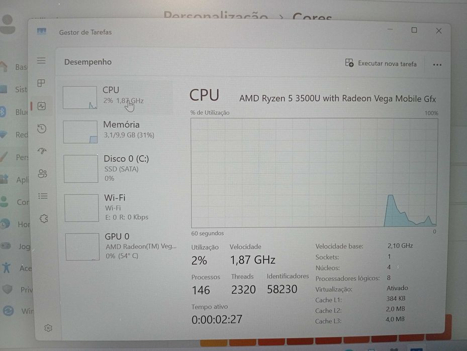HP Probook Ryzen 5 3500U + Radeon Vega 8 + 12GB RAM + SSD