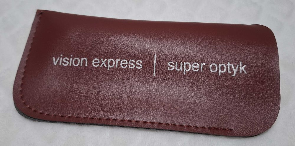 Etui na okulary, brązowe, 8x16cm, Vision Express