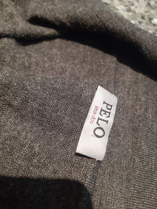 Sweter prl vintage Pelo since 1870 dzianina szary męski dziadek limit