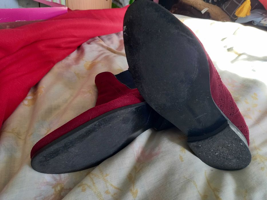 Botins bordeaux de pele - 37 - Lion Of Porches