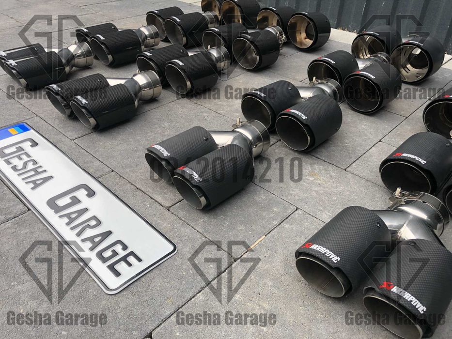 БЕЗ ПЕРЕДПЛАТ насадка на вихлопну выхлопной akrapovic акрапович карбон