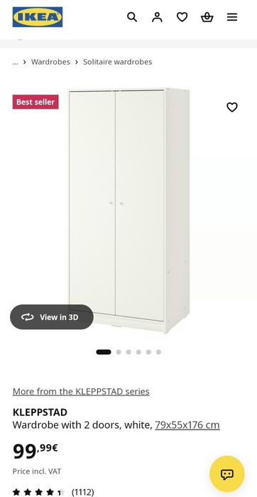 Roupeiro "KLEPPSTAD" Ikea