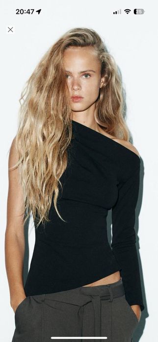 Асиметрична блуза топ кофта зара Zara