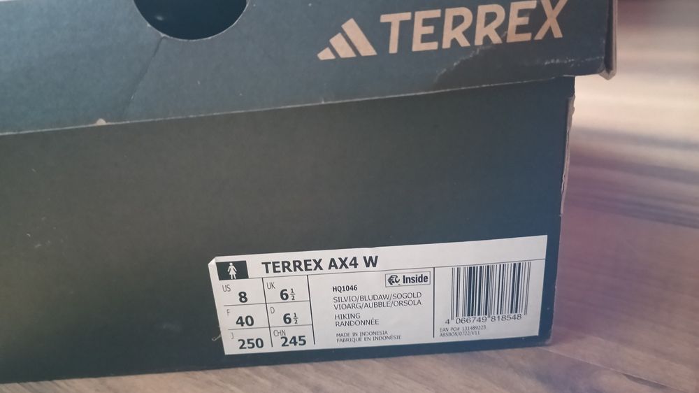 Adidas Buty damskie terrex ax4 NOWE r40  Continental podeszwa trekking