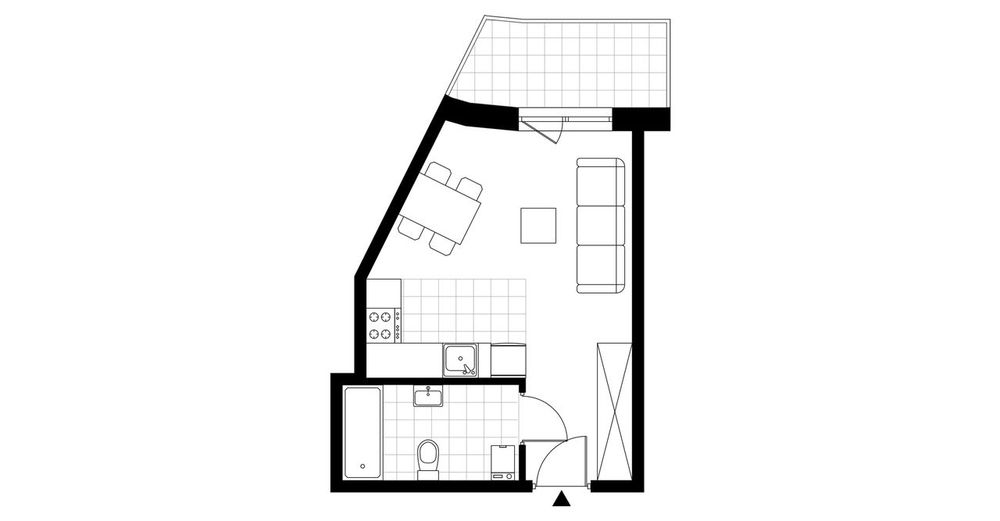 1-pokojowe mieszkanie 26m2 + balkon