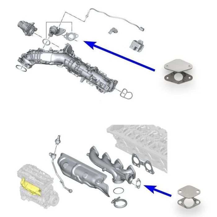 Kit Anulação Supressor EGR + Permutador Gases BMW - Motor 2.0 B47