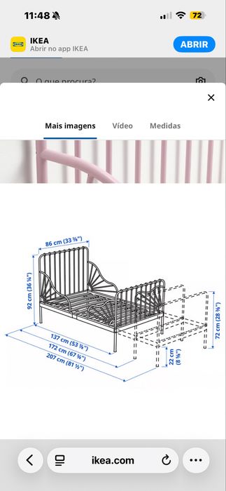 cama regular infantil rosa