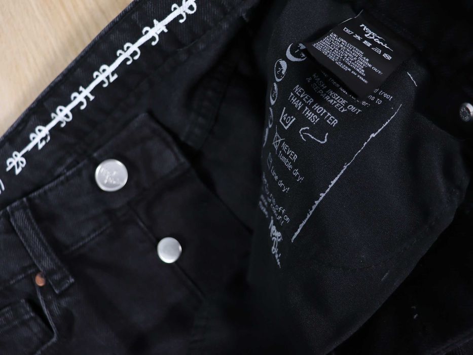 Never Denim nowe jeansy straight high waist wysoki stan proste S 36