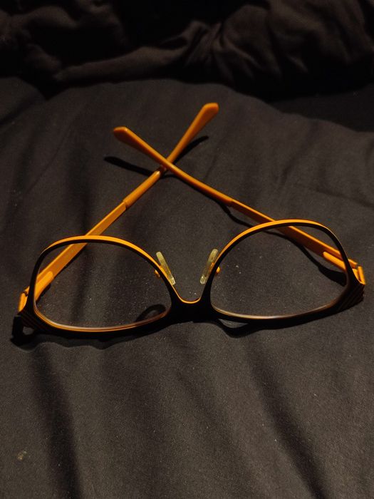 LORETTO okulary oprawki black orange NOWE pomarańczowe czarne unikat