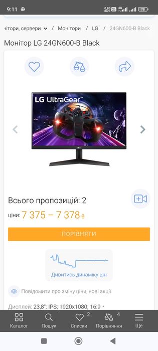 Монітор LG 24GN600-B Black