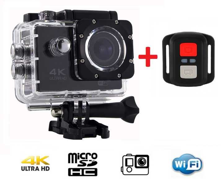 Екшн-камера Ultra HD 30fps WiFi, водонепроникний бокс