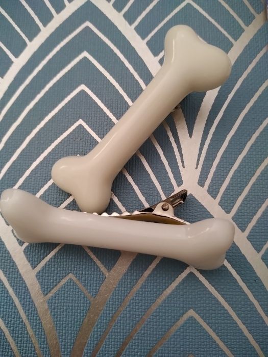 Ganchos de cabelo em forma de osso, 3 cores