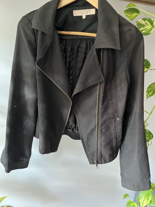 Czarna kurtka damska krótka klasyczna Basic rozmiar L